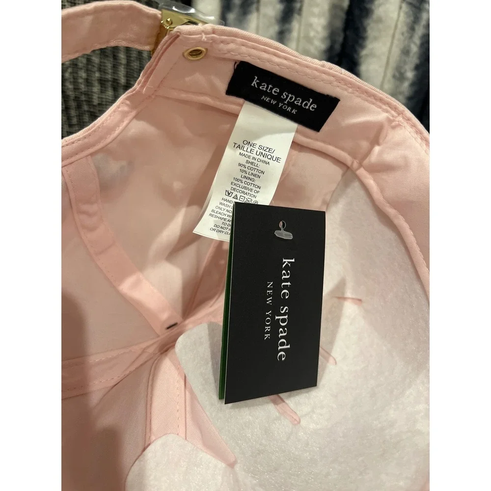 Kate Spade New York Linen Spade Baseball Cap Pink Lupine